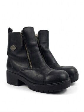 Harley-Davidson Amherst Leather Motorcycle Women's Boots Size 8